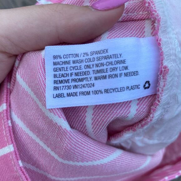 Victor glemaud for target size 2 bubble gum pink mini striped denim skirt - Picture 3 of 4